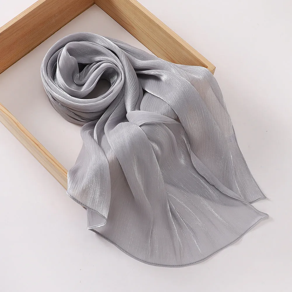 MSL348   New soft silk style bun head fashion scarf travel vintage style scarf wholesale