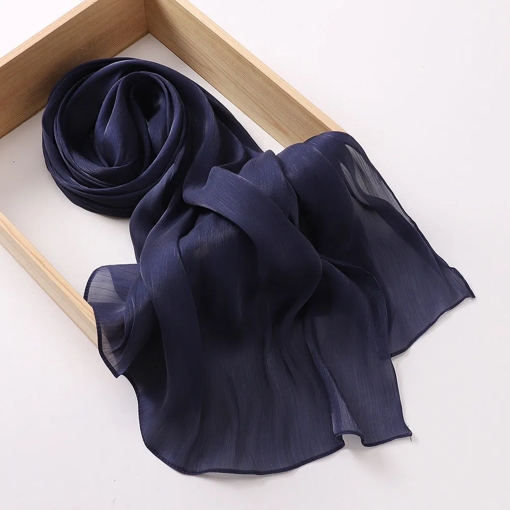 MSL348   New soft silk style bun head fashion scarf travel vintage style scarf wholesale