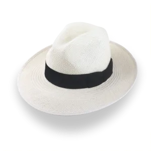 Off-White Mens Panama Fedora Hat in Toquilla Straw | The Equator