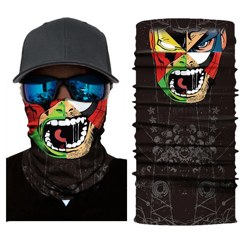 Printed Sunscreen Dustproof Cartoon Cycling Mask for Men and Women