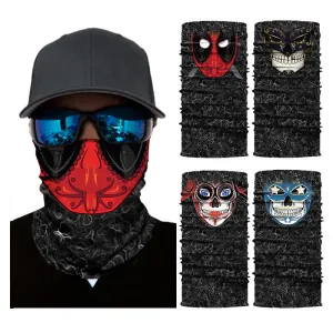 Printed Sunscreen Dustproof Cartoon Cycling Mask for Men and Women