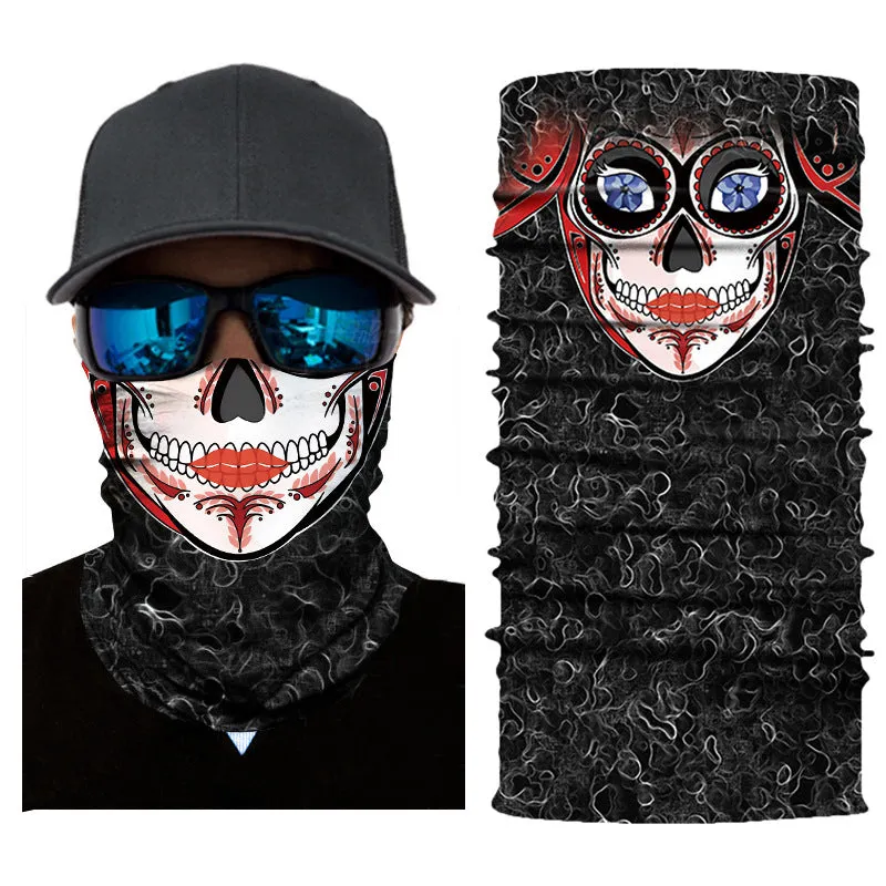 Printed Sunscreen Dustproof Cartoon Cycling Mask for Men and Women