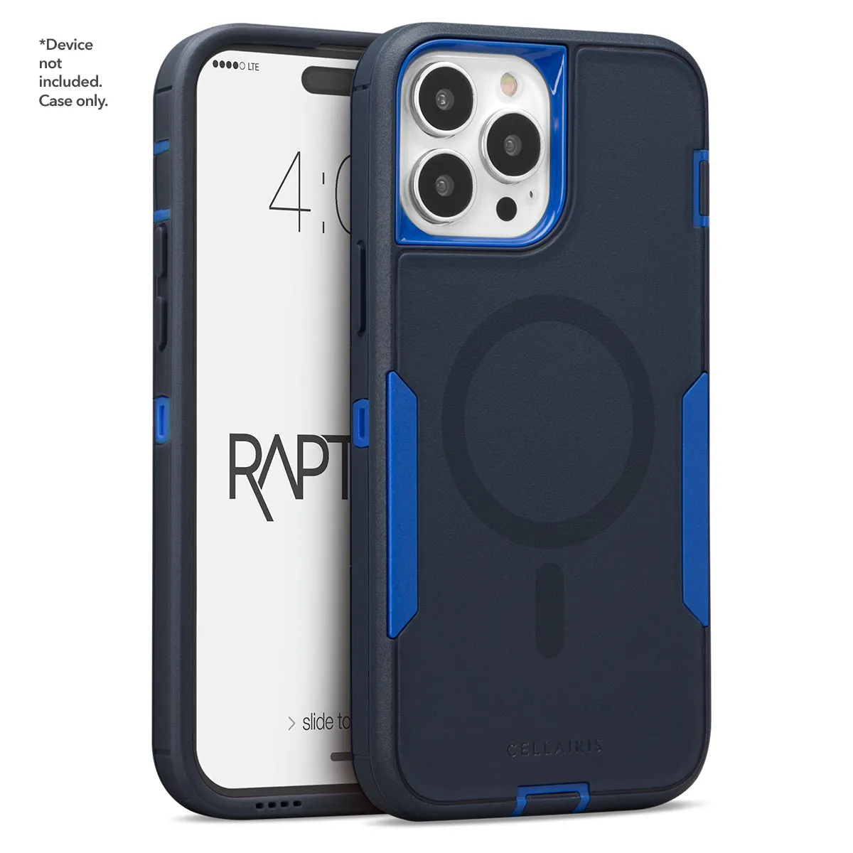 Rapture Rugged - iPhone 15 Pro Max Navy Blue w/ Blue w/ MagSafe Case