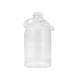 Rose-handle glass bell cloche