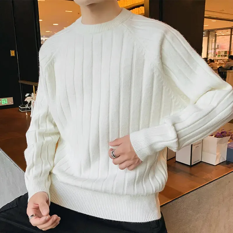 Round Neck Sweater Trendy Thick Sweater