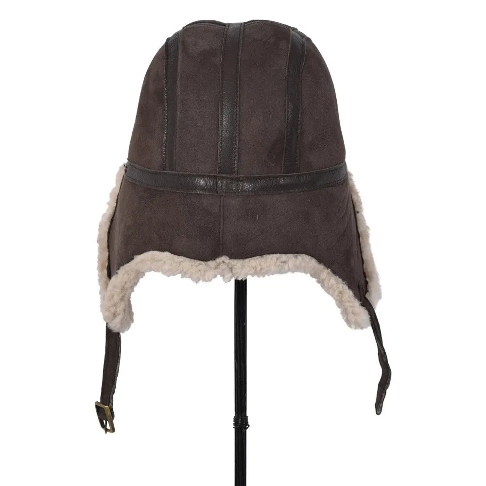 Sheepskin Aviator Hat - Natural