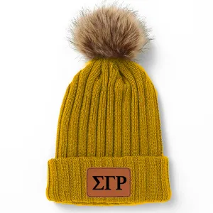 Sigma Gamma Rho Pom Pom Beanie Hat