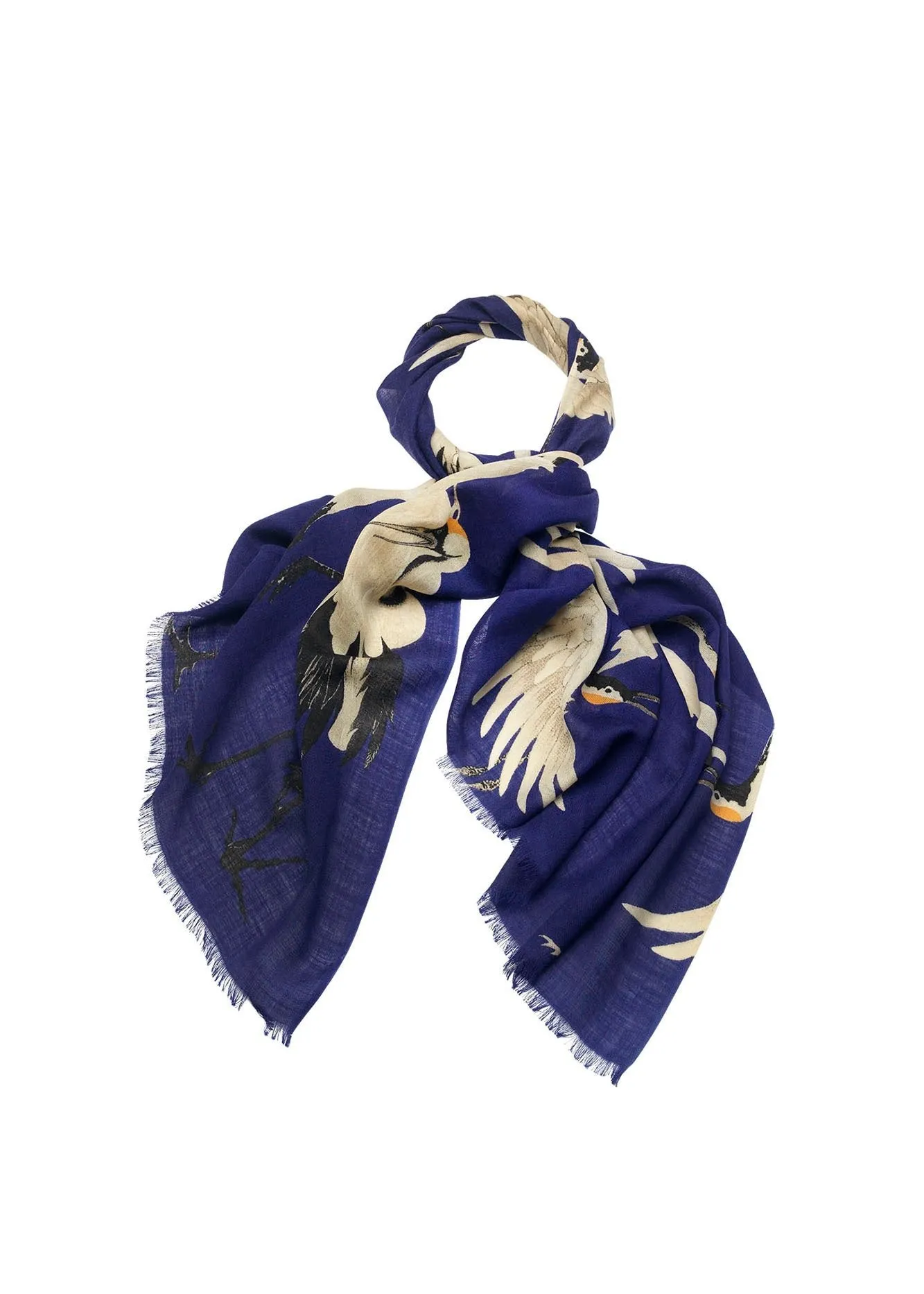 Stork Royal Blue Wool Scarf - One Hundred Stars