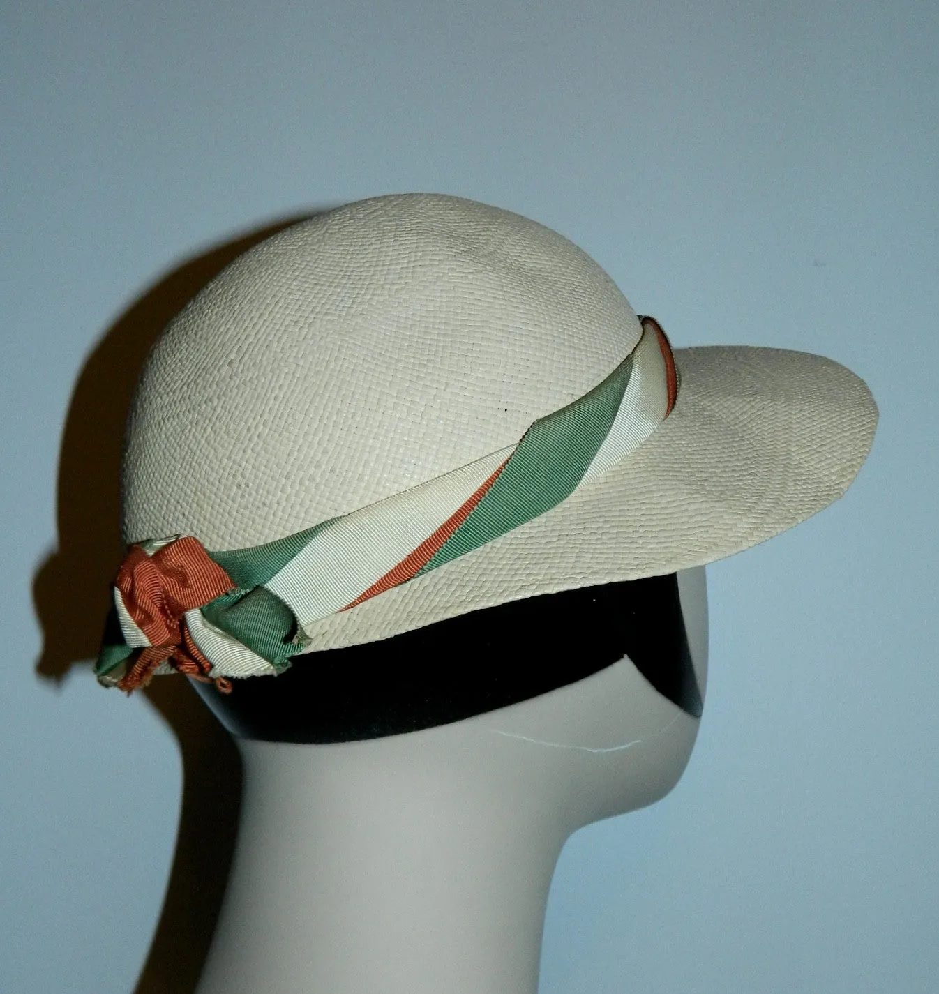 vintage 1940s ladies Panama hat Gage Brothers Chicago NY millinery