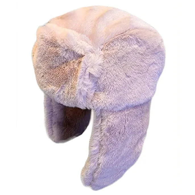 Winter Thick Warm Faux Fur Trapper Bomber Hat