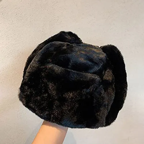 Winter Thick Warm Faux Fur Trapper Bomber Hat